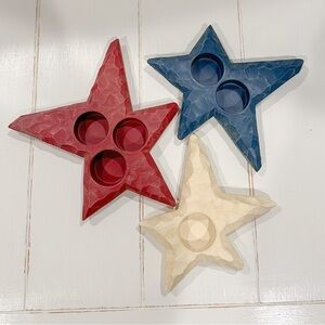 Vintage Partylite Star Tealight Trio